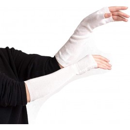 cashmere 4 U Women's 100% Cashmere Long Sleeve Fingerless Mitten Gloves - B0O27Q6OQ
