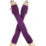 Farlenoyar Women Knit Cashmere Soft Fingerless Gloves Arm Warmers Extra Long Stretchy Wool Gloves - BNK413N4V