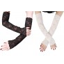 Lace Sleeves Misa Amane cosplay Lace Arm Sleeves Cold Weather Arm Warmers Lace Gloves Fingerless - BX3RDNV8D