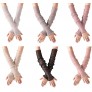 POSMA CS032Women Girls UV Protecion Long Lace Fingerless Gloves Sunblock Arm Sleeves- Six Color Bundle Set - BDQO3WA21