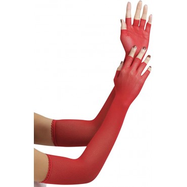 ToBeInStyle Women's Fishnet 100% Nylon Arm Length Glove Warmers - BLWXPQ6QI