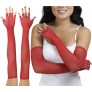 ToBeInStyle Women's Fishnet 100% Nylon Arm Length Glove Warmers - BLWXPQ6QI