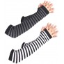 unisex Long Fingerless Gloves for Women Arm Warmers Knit Thumbhole Stretchy Gloves - BRVYDN0RM