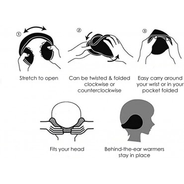 10 Pack Fleece Winter Ear Warmers for Men Women Bulk Ear Muffs for Winter Behind the Head Earmuffs for Total Comfort and Style - BNJVCPFDC
