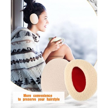 2 Pairs Bandless Earmuffs Ear Warmers Winter Ear Covers Earcaps for Outdoors - BMM0ZCZBV