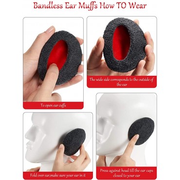 6 Pairs Bandless Ear Warmers Earmuffs Fleece Earmuffs Thick Winter Ear Cover for Men Women - BCLOSMO0O