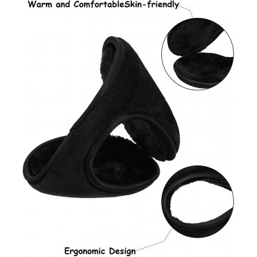8 Pieces Winter Fleece Earmuffs Unisex Ear Warmers Classic Warm Ear Muffs - BONEBI4K7