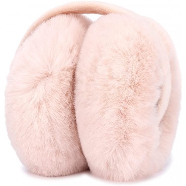 Ear muffs For Winter Women Faux Fur Foldable Girls Earmuffs Cute Outdoor Warm Ear Warmers - BOKE9JX9R