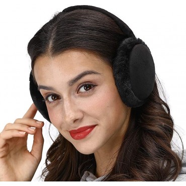 LETHMIK Winter Ear Muffs Outdoor,Mens&Womens Faux Fur Foldable Earmuffs Ear Warmer Cold Weather - BAMZLU1FI