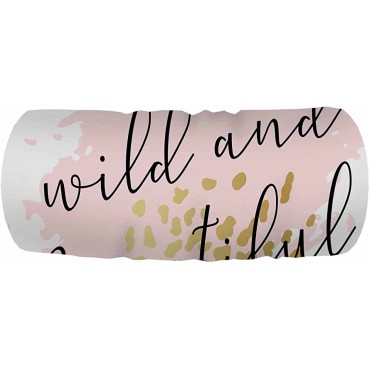 Nicokee Slogan Hand Warmers Be Wild And Beautiful Quote Peachy Pink Color Stroke Golden Animal Skin Hand Muff for Women Men - BV4VNPBME