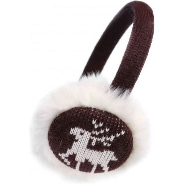 Women's Winter Knit Fluffy Ear Warmer Earmuffs - B5QJD8WGD
