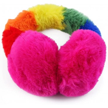 ZOSCGJMY Faux Fur Ear Muffs for Women Girls Winter Cute Warm Furry Fluffy Earmuffs Ear Covers Outdoor - BJRS7C1AF