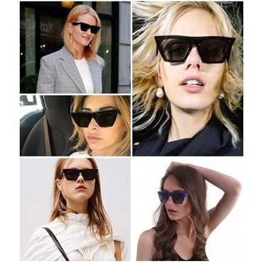 FEISEDY Vintage Square Cat Eye Sunglasses Women Trendy Retro Cateye Sunglasses B2473 - B3I1JPXHA