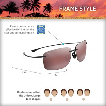 Maui Jim Hema Rimless Sunglasses - BIUSI6ZI8