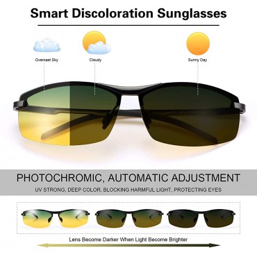 Polarized Photochromic Outdoor Sports Driving Sunglasses for Men Women AntiGlare Eyewear Ultra-Light Sun Glasses - BWU1DNYQ6