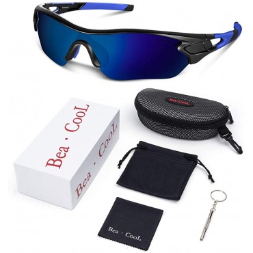 Polarized Sports Sunglasses for Men Women Youth Baseball Cycling Running Driving Fishing Golf Motorcycle TAC Glasses UV400 - B2079ISXT