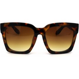 Womens Boyfriend Style XXL Oversize Horned Rim Thick Plastic Sunglasses - BZ0YQ4SL8