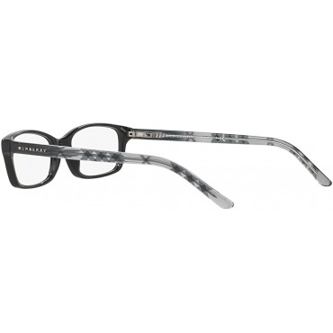 Burberry BE 2073 3164 Black Plastic Rectangle Eyeglasses 53mm - BQIS4ZLCY