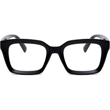 EYLRIM Classic Thick Square Frame Clear Lens Glasses for Women Men Non Prescription Eyeglasses - BPTMBIH3Z