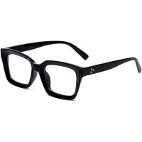 EYLRIM Classic Thick Square Frame Clear Lens Glasses for Women Men Non Prescription Eyeglasses - BPTMBIH3Z