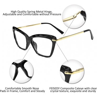 FEISEDY Cat Eye Glasses Frame Clear Lenses Eyewear Women B2440 - BQD0Q5B2R