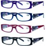 READING GLASSES 4 Pack Quality Stylish Designed Womens Glasses for Reading - B61R5Y9C1