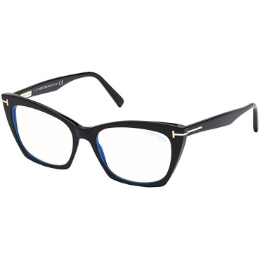 Tom Ford FT 5709-B BLUE BLOCK Shiny Black 54 17 140 women Eyewear Frame - BTDKCVIKE