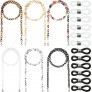 6 Eyeglass Chain Strap Holder Sunglass Chain Acrylic Face Covering Holder Chain Necklace Lanyard - BQJ6JWBXT