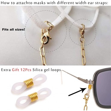 6 PCS Glasses Eyeglass Chain for Women Gold Silver - BJCBFA9CY
