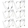6 Pieces Glasses Chain for Women Men Eyeglass Holder Chain Lanyard Sunglasses Chains Bat Moon Love Cat Pendant Eyewear Strap Holder Anti-lost Eyeglass Leash - B52OISXGV