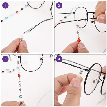 8 Pieces Eyeglasses Chains Beaded Sunglasses Strap Holder Elegant Eyewear Retainer Chain 8 Styles - BFZA6QWIC