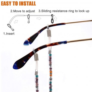 Eyeglass Chain for Women | Beaded Eyeglass Strap | Glasses Holder Around Neck 4 Pack - BZNHMI23D