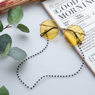 Joomade Eyeglasses Chains Stylish Mask Lanyard Beaded Sunglasses Chain Strap Glasses Necklace Holder for Women - BK30GACPJ