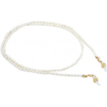 Neubella Pearl Mask Chains for Women with 18k Gold Plated Beads Necklace Mask Lanyard Holder Glasses Strap 75cm, - BCU2SZAED