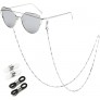 SAM & LORI Stylish Eyeglass Chain for Women-Mask Holder Chain-Silver Gold Rose - B1E5ZHHXI