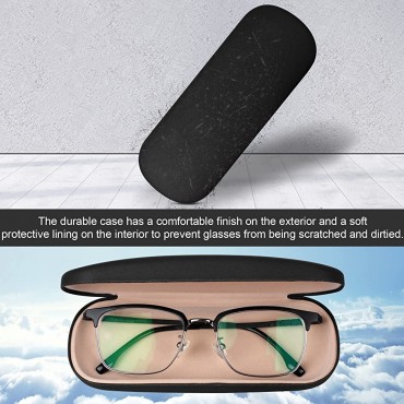 2 Pack Glasses Case Eyeglass Case with Cleaning Cloth Glasses Case Hard Shell Fits Most Glasses - BR4VNZDWS