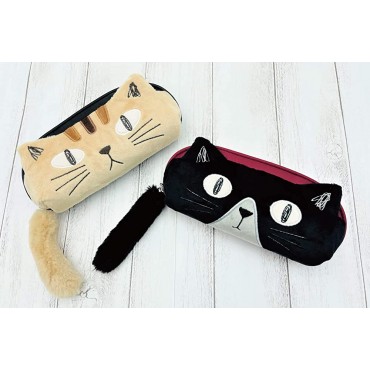 Cute Glasses Case Hard Shell [ Designed in Japan ] Unique Cat Eyeglass Case Hard Shell for Animal and Cat Lovers Gift - BY1I4EIMY