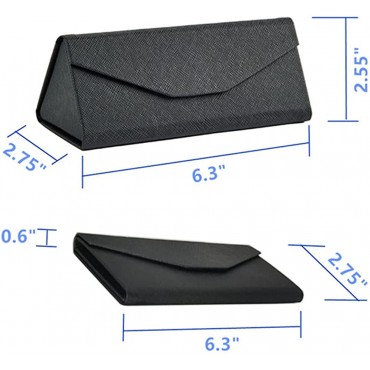 DeYoungArbeit Collapsible Triangle Travel Glasses Case Foldable Flat for Eyewear Storage - B47ZB2NLR