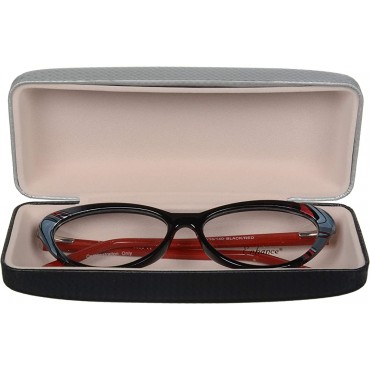 Hard Shell Eyeglass Case Clamshell Fits Large Frame Glasses Sunglasses for Women Men - B1RQBI9F7