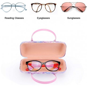 Hifot Mermaid Hard Eyeglass Case Makeup Storage Bag Portable Sunglasses Pouch with Handle - BREDMRWME