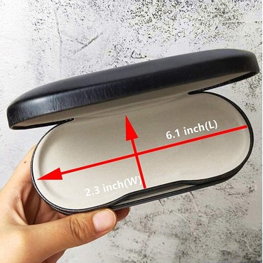 Kanasi [2 in 1] Dual Glasses Case Hard Shell Eyeglass Case Protective for 2 Eyeglasses Not Suitable for Sunglasses - B1HGRCPY3