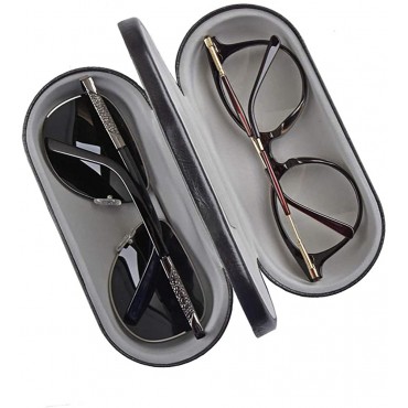 Kanasi [2 in 1] Dual Glasses Case Hard Shell Eyeglass Case Protective for 2 Eyeglasses Not Suitable for Sunglasses - B1HGRCPY3