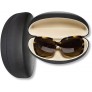 Large Sunglasses Case For Men & Women Hard Shell Eyeglass Case In Smooth Matte Black - B7RJ8FDVL
