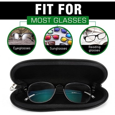 MoKo Sunglasses Soft Case 2 Pack Ultra Light Portable Neoprene Zipper Glasses Case Eyeglass Safety Pouch Box with Belt Clip - BLNZ9D0JD