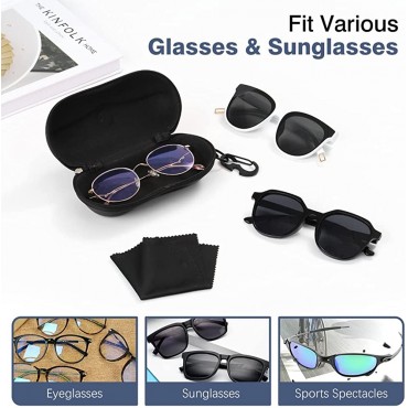 Rhino Valley EVA Sunglasses Case, Hard Shell Sports Eyeglasses Case with Metal Hanging Hook Screwdriver for All  Eyeglasses - BL9KAXRQN