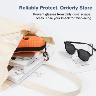 Rhino Valley EVA Sunglasses Case, Hard Shell Sports Eyeglasses Case with Metal Hanging Hook Screwdriver for All  Eyeglasses - BL9KAXRQN