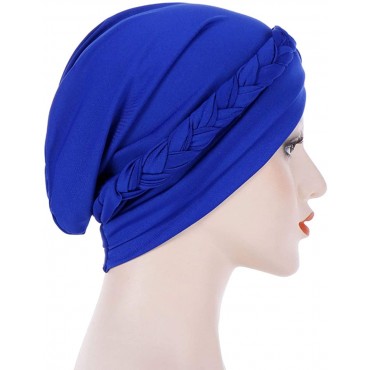 Biruil Chemo Cancer Braid Turban Cap Ethnic Bohemia Twisted Hair Cover Wrap Turban Headwear - BNYLH9AHJ