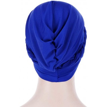 Biruil Chemo Cancer Braid Turban Cap Ethnic Bohemia Twisted Hair Cover Wrap Turban Headwear - BNYLH9AHJ
