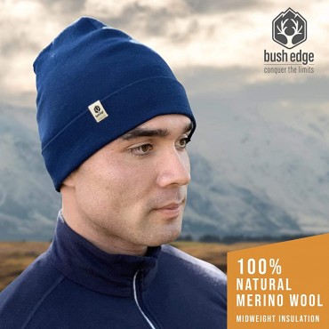 Bush Edge 100% Merino Wool Cuff Beanie Hat - BEPP8U107