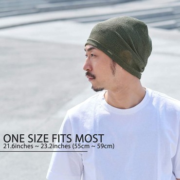 CHARM Mens Light Weight Summer Beanie Womens Breathable Slouchy Baggy Knit Hat - B15ET55HT